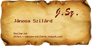 Jánosa Szilárd névjegykártya